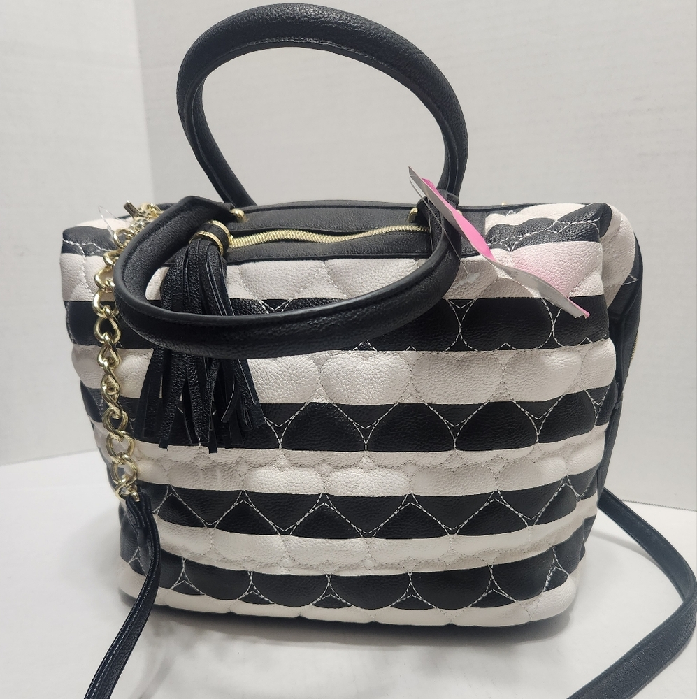 Betsy Johnson Marshmellow Stripe Purse!